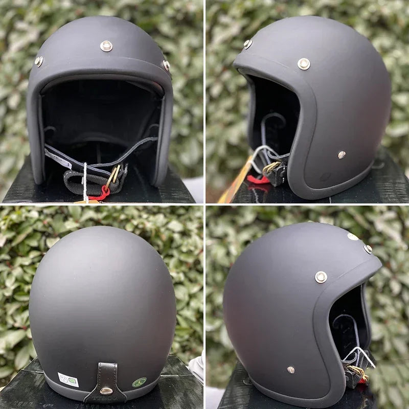Open Face Helmets – BLD 500TX Retro Motorcycle Helmet, Vintage Small-Shell Jet & Scooter Helmet