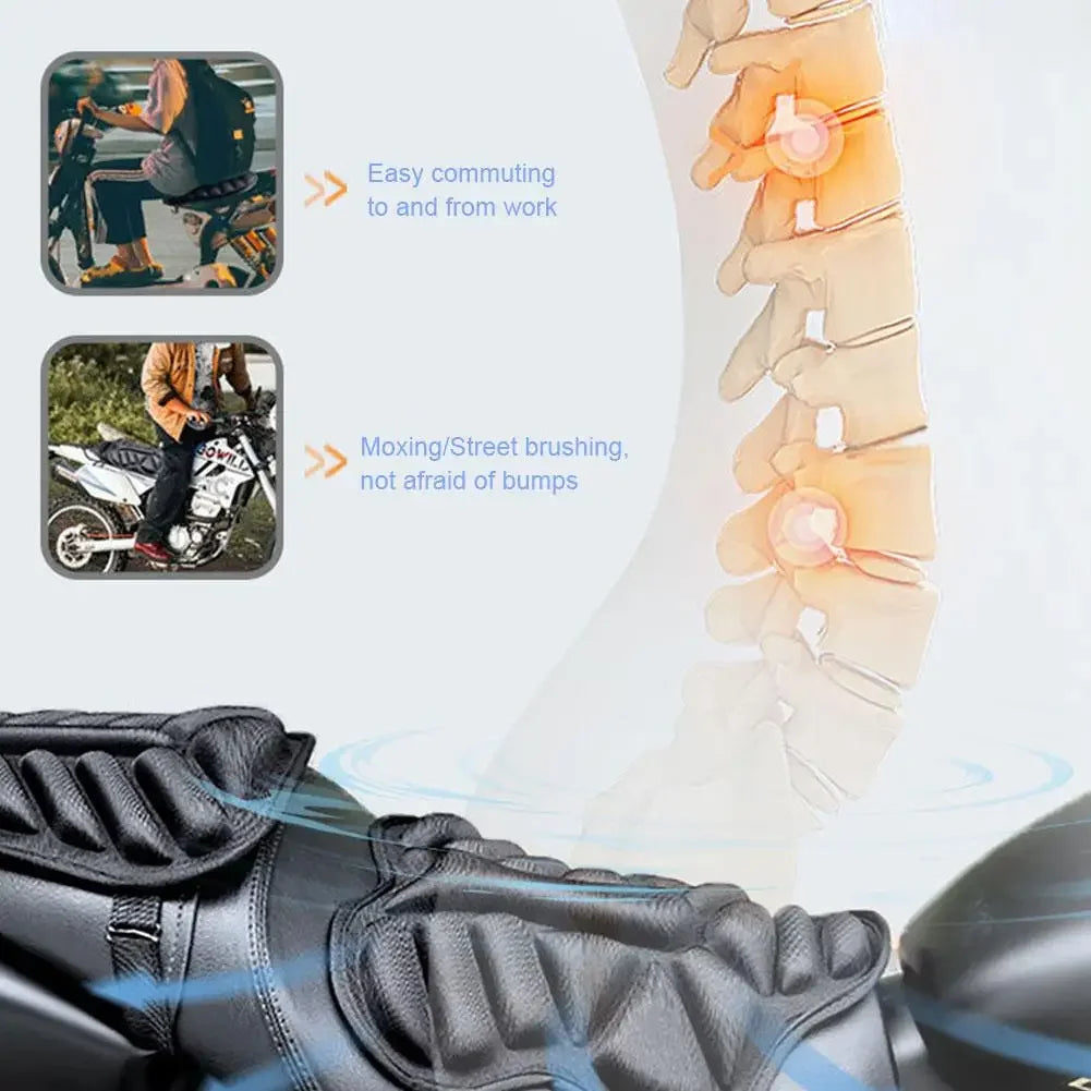 Motorcycle Seat Cushion – 3D Gel Pad Breathable Shock-Absorbing Cover