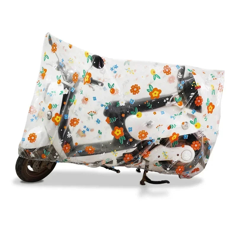 Universal Electric Vehicle Rain Cover Motorcycle Sun Shield Electric Bicycle Rainproof Sunproof Outdoor Sunproof Moto Rain Cover – 190T Polyester Taffeta Waterproof Dustproof UV Resistant Windproof Snowproof XL XXL