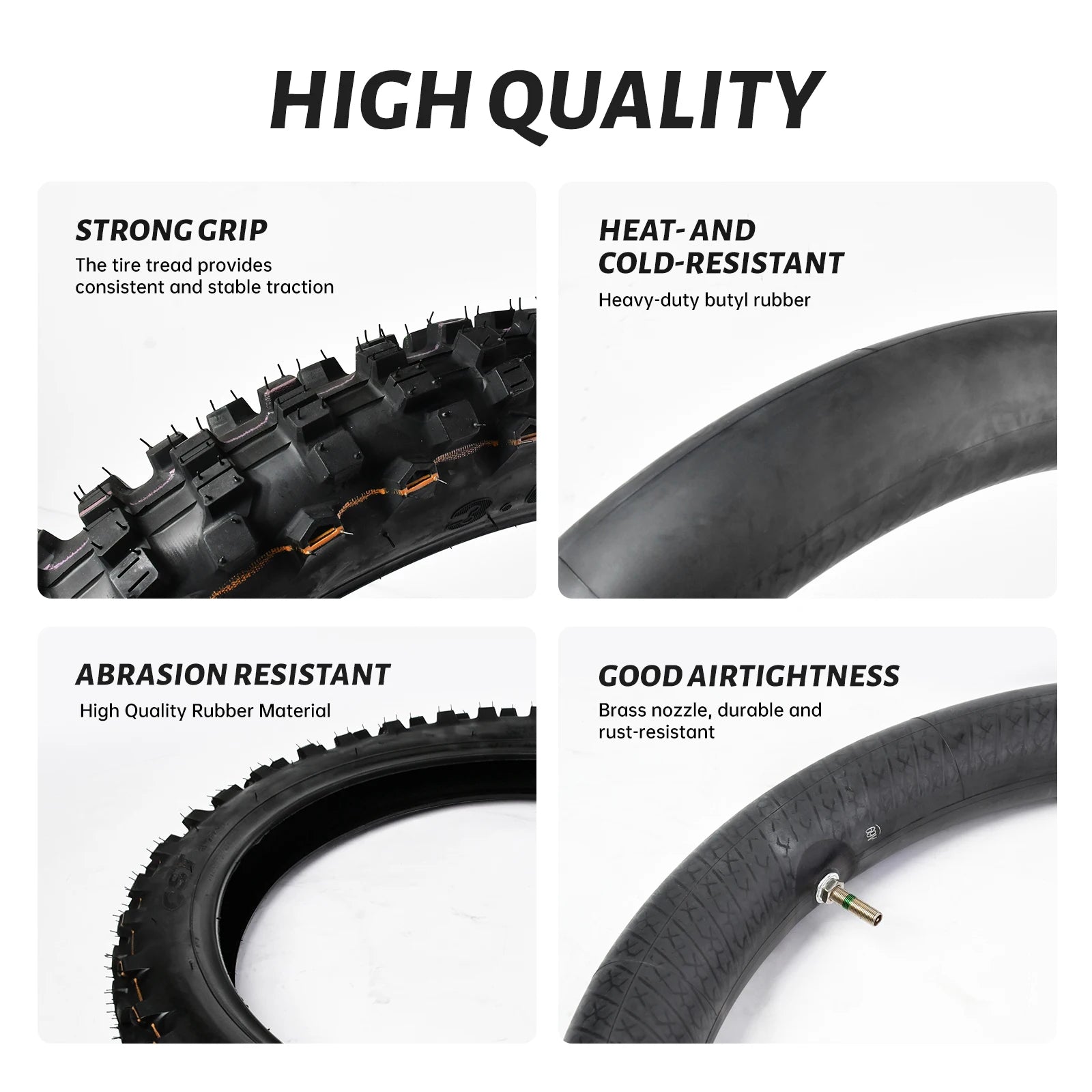 Dirt Bike Tires – 3.00-18 Rear Tire & Inner Tube for Surron Light Bee X