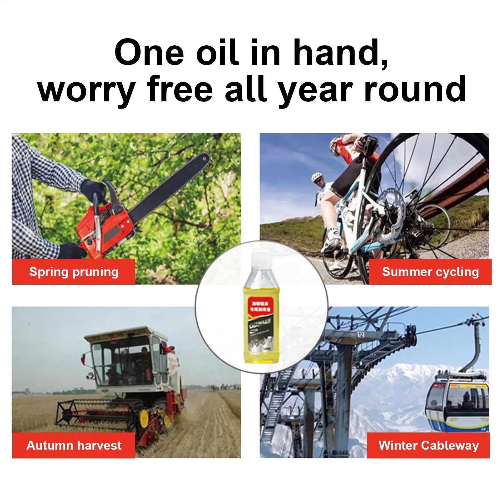 Chainsaw & Garden Tool Chain Oil 100ml – Motorcycle Chain Lube – Anti-Rust Anti-Wear Noise-Reducing Consistent Viscosity – Hedge Trimmer Lawnmower – $14