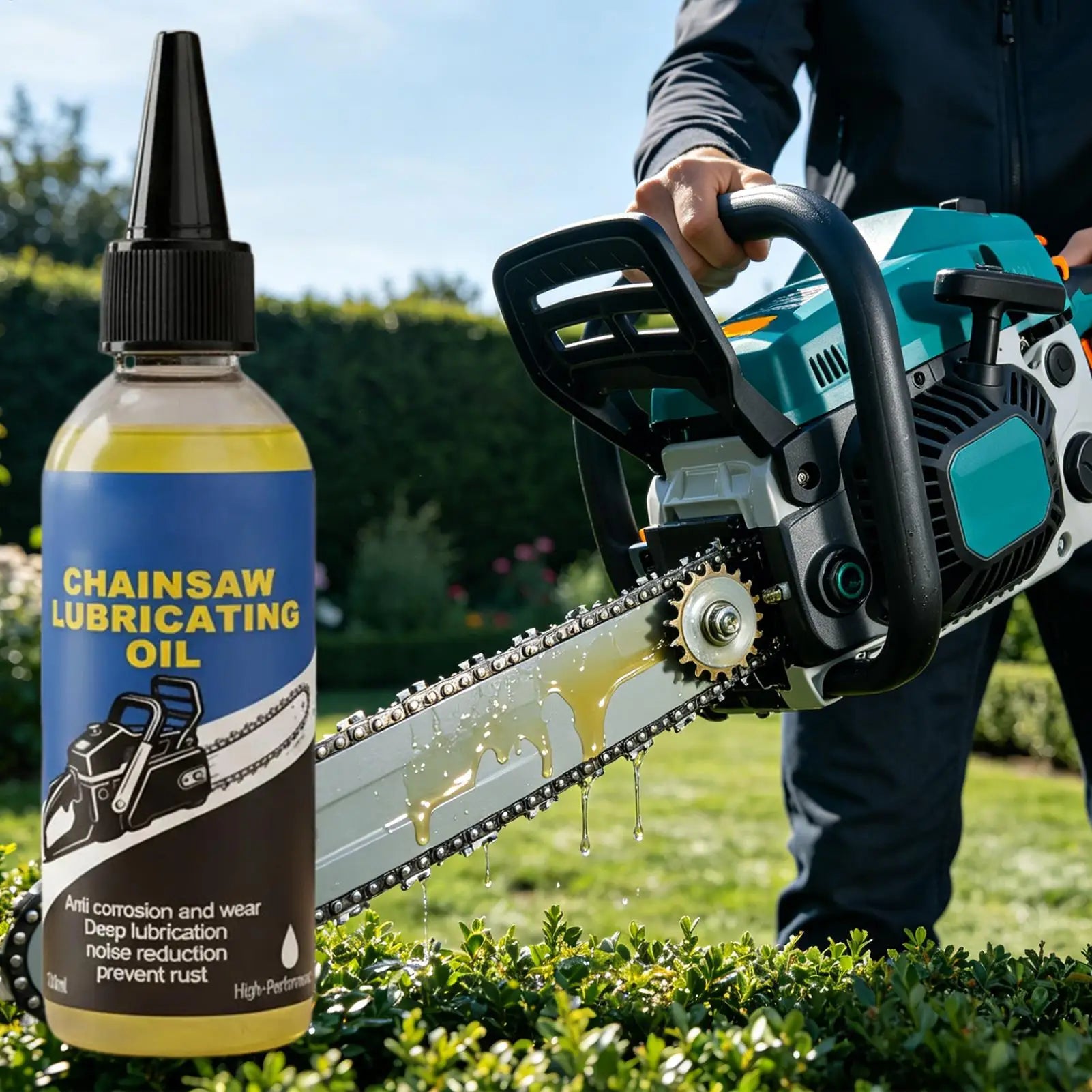 Chainsaw Lubricating Oil 100ml – Anti-Rust Deep Penetrating Chain Lube for Motorcycle Bicycle Chainsaw Hedge Trimmer – $12
