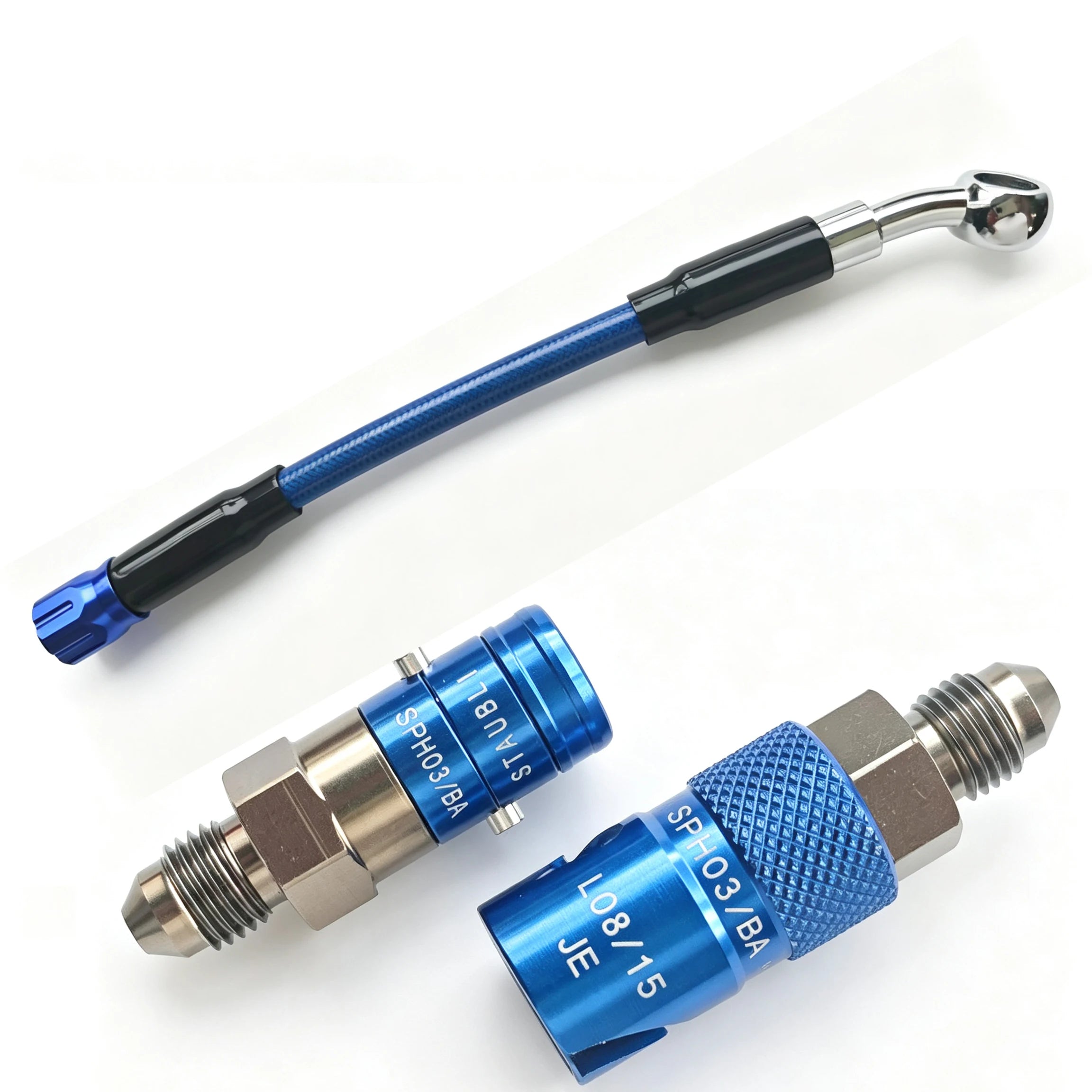Universal Motorcycle AN3 Aluminum Caliper Brake Line Hose Adapter – Brake Line Tools – Quick Disconnect Brake Hose Oil Breaker Connector – 7075 CNC – Yamaha Honda Kawasaki Suzuki BMW Ducati – from $12