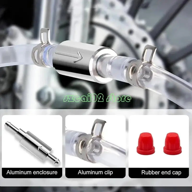400B Motorcycle Disc Brake Bleeding Tool – Brake Disc Tools – Brake Fluid Bleeder with Check Valves – Metal and Rubber – $16
