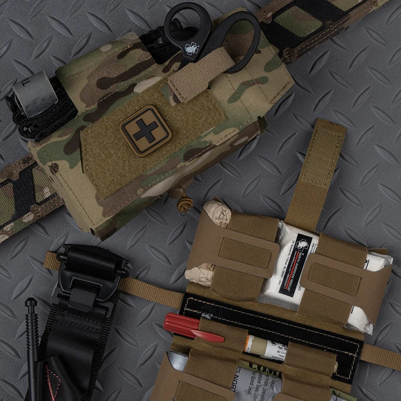 Tactical MD2 Compact Medical Pouch V3 IFAK MOLLE First Aid Trauma Kit for Hunting Camping Patrol Motorcycle Survival