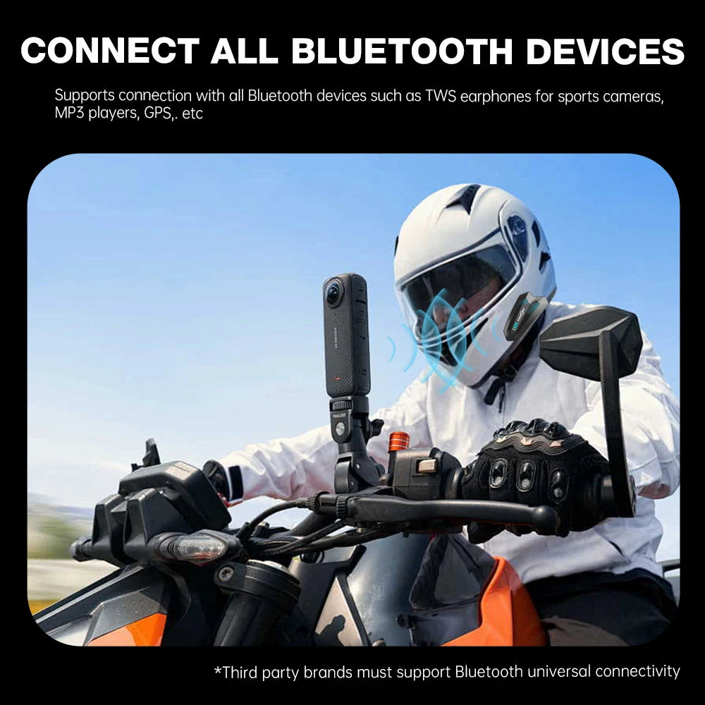 FREEDCONN HERO Motorcycle Bluetooth Intercom – 6-Rider 1500m