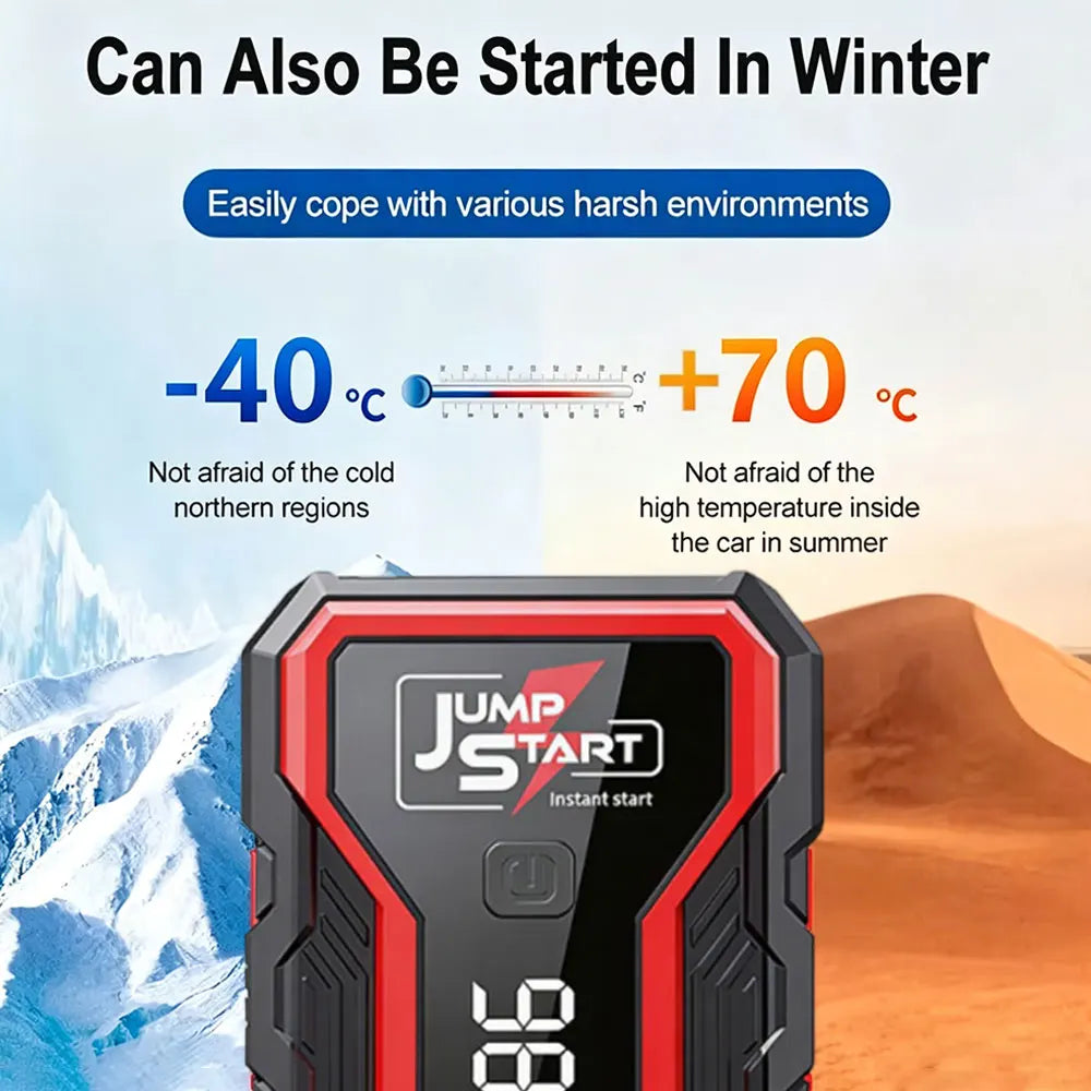 1800A Jump Starter Power Bank Portable Car Battery Booster 12V Auto Emergency Starting Device for Motorcycle Car Truck