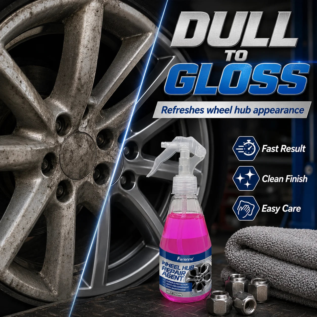 FARIENNE Auto Aluminum Wheel Cleaner