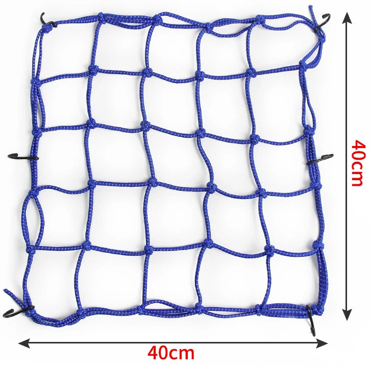 Cargo Net – Reflective Motorcycle Helmet & Luggage Bungee Net