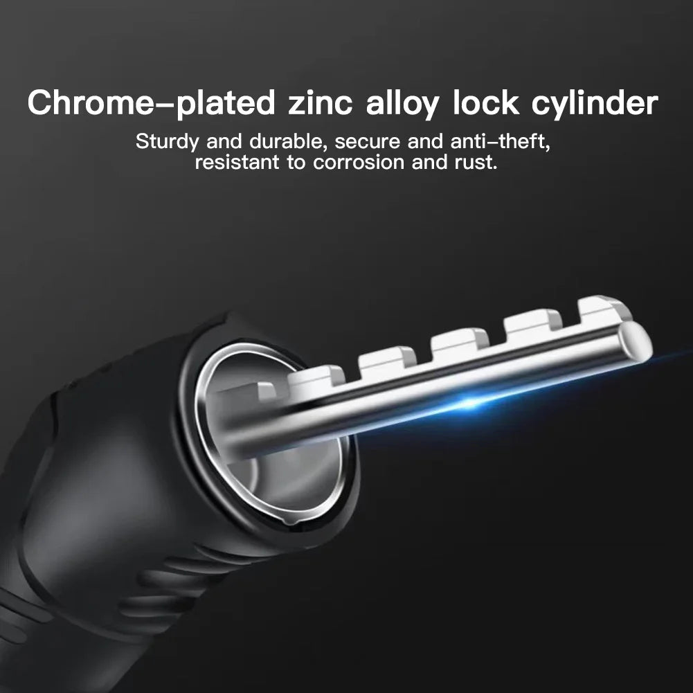 Motorcycle 4-Digit Password Combination Chain Lock Bicycle Anti-Theft Helmet Safety Lock Portable Durable Wire Cable Lock