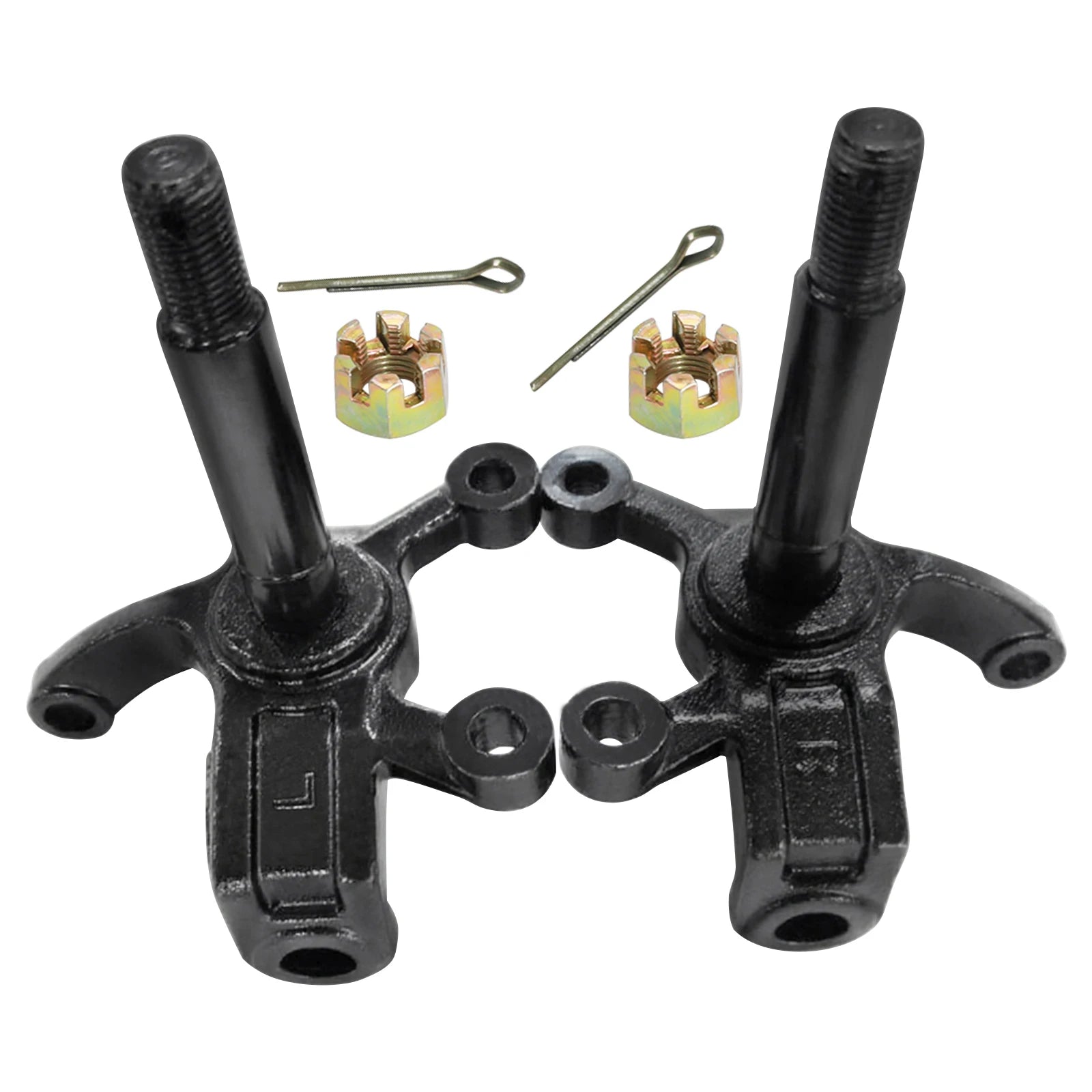 2PCS Disc Rotor Go Kart ATV 4 Stud Front Wheel Rim Hub Stub Axle for 110cc 125cc 150cc Quad Dirt Bike ATV Buggy