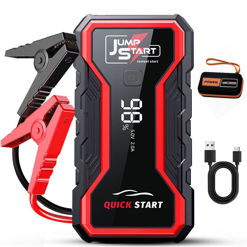 1800A Jump Starter Power Bank Portable Car Battery Booster 12V Auto Emergency Starting Device for Motorcycle Car Truck