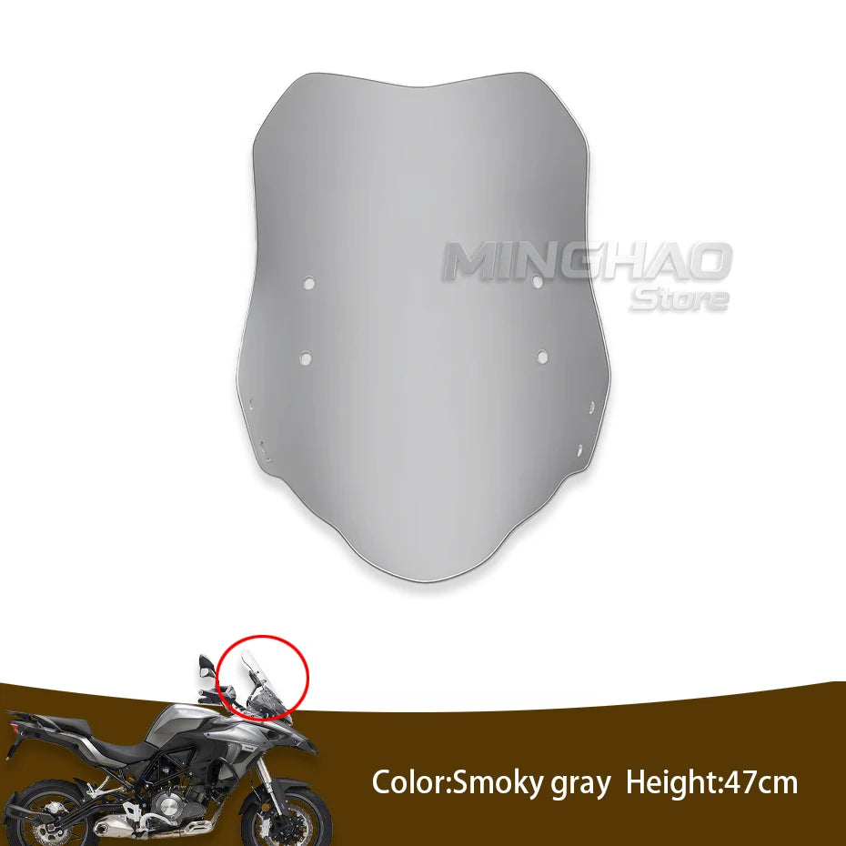 Motorcycle Windshield – Double Bubble Wind Deflector for Benelli TRK502/TRK502X