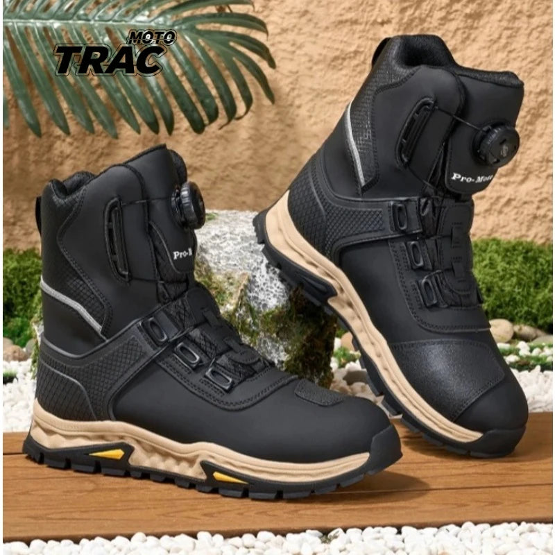 Riding Boots – Men’s & Women’s Motorcycle Boots, Anti-Slip Winter Outdoor Racing Shoes