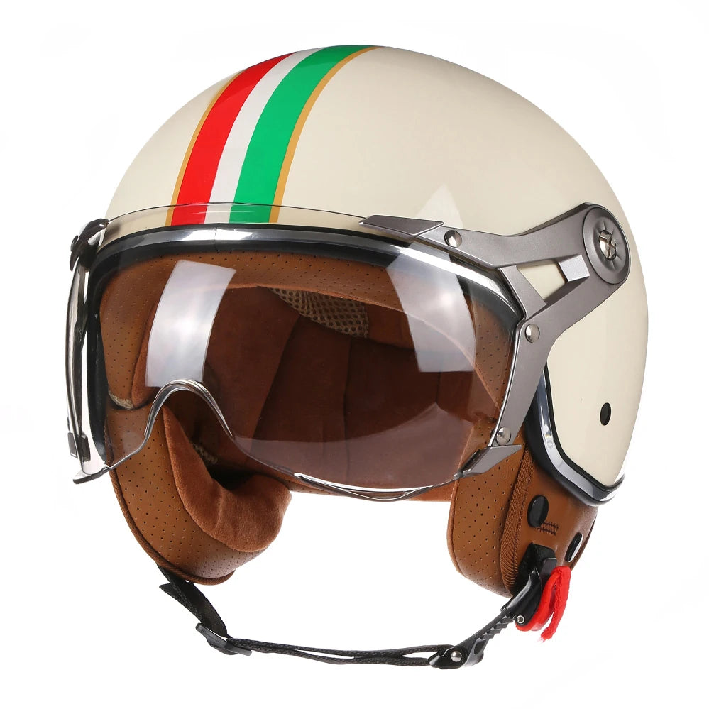 Open Face Helmets – DOT 3/4 Retro Motorcycle Helmet, Vintage Chopper & Scooter Helmet for Men & Women