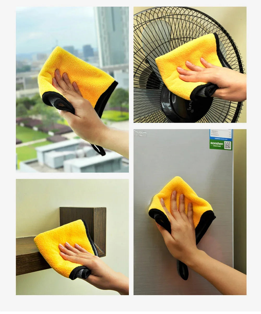 Thickened Yellow Microfiber Car Wash