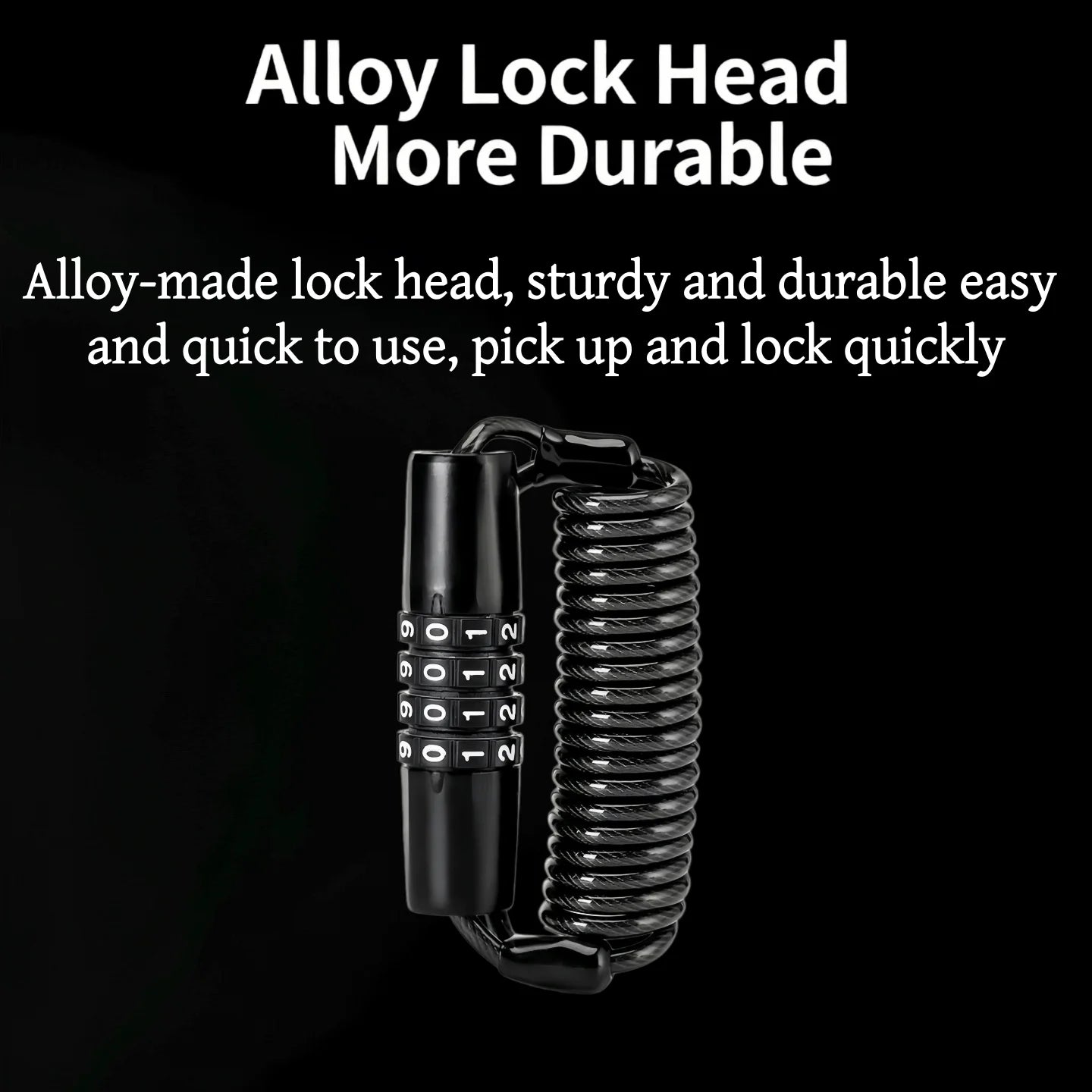 Helmet anti-theft combination lock for bicycles bicycle lock motorcycles and mountain bikes - steel cable combination lock
