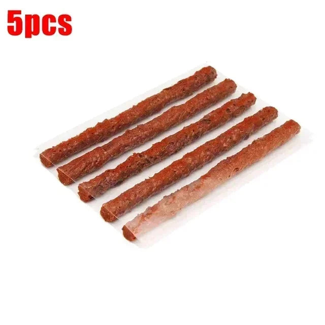 Motorcycle Tubeless Tire Repair Tool Kit – Rubber Strips, Thread Drill, Fork Drill & Glue – Car Truck Vacuum Tyre Puncture Plug Set – $10