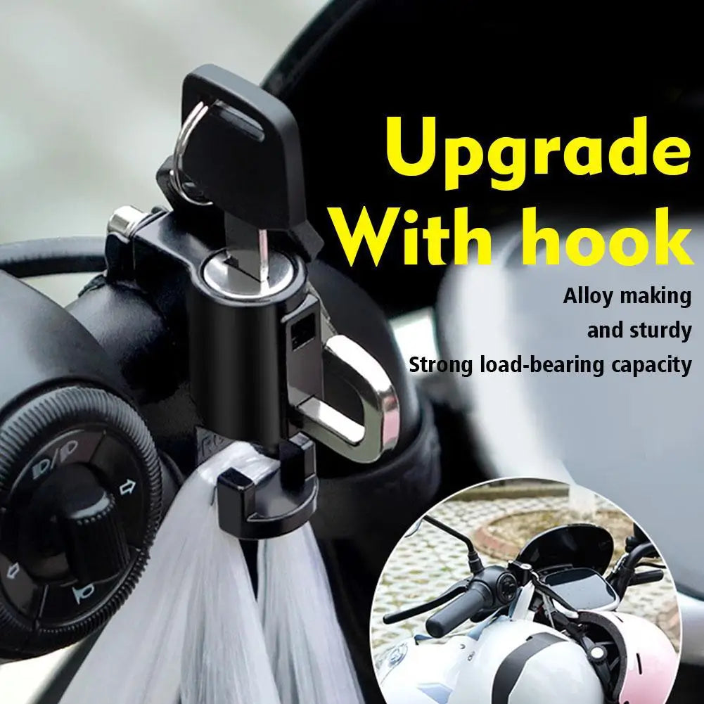 Helmet Lock for Motorcycle Scooter Atv Bicycle Universal Security Anti-theft Handlebar Lock 20mm-26mm with Keys Handle Locks
