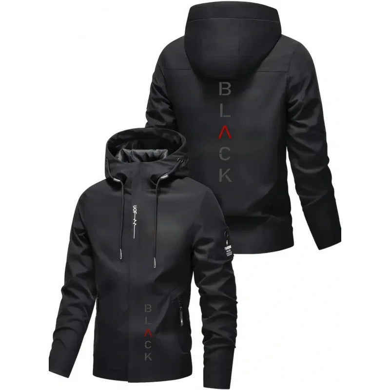 All Season Heavy Duty Motorcycle Jacket with Hood