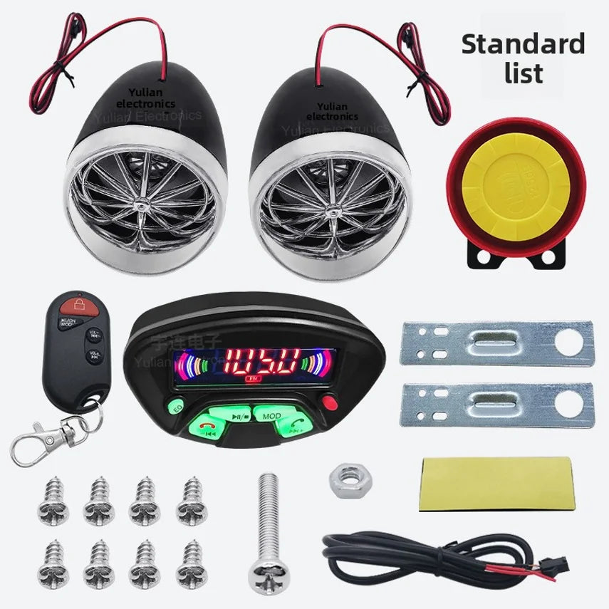 Motorcycle Speakers – Bluetooth Hands-Free, Waterproof FM & MP3 Audio
