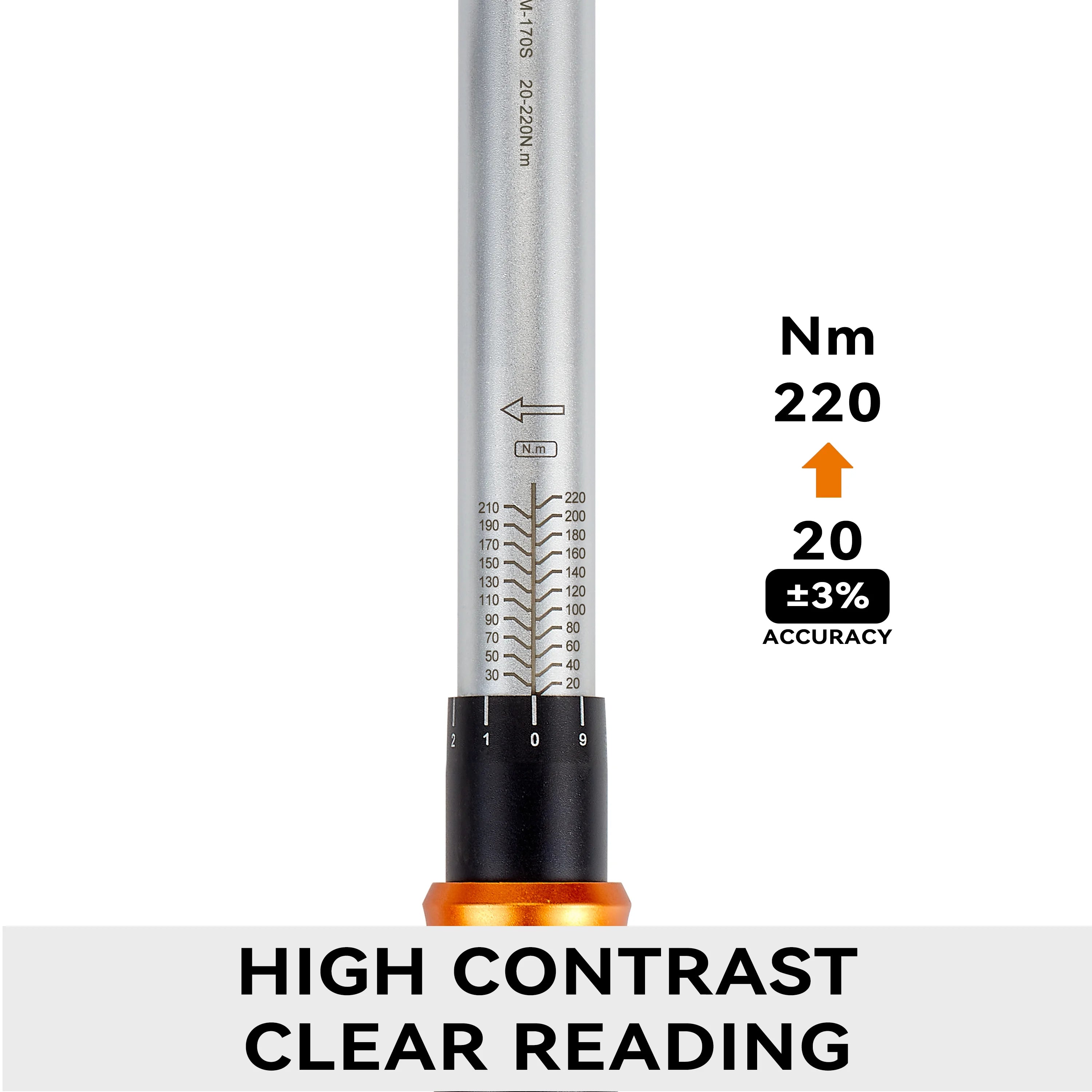 WAXTRON Click Torque Wrench – 1/4” / 3/8” / 1/2” – 1–220 Nm – 72-Tooth – ±3% – Chromium-Vanadium Steel – from $62