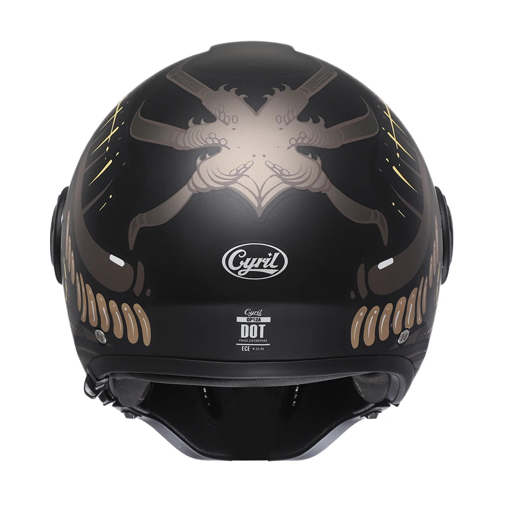 Modular Helmets – DOT & ECE Certified 3/4 Open Face Motorcycle Helmet for Men & Women