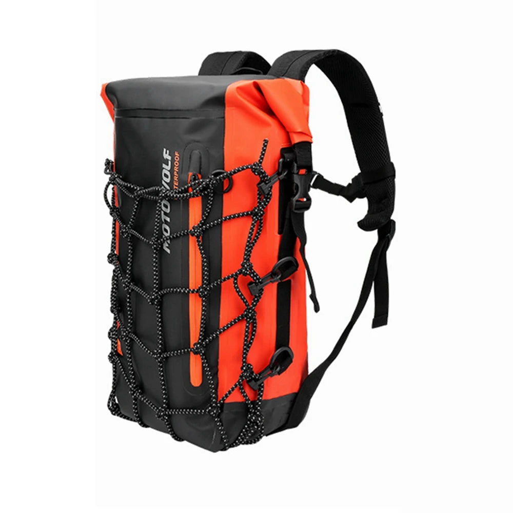 Motorcycle Backpack – Waterproof Full Face Helmet & Reflective Travel Bag