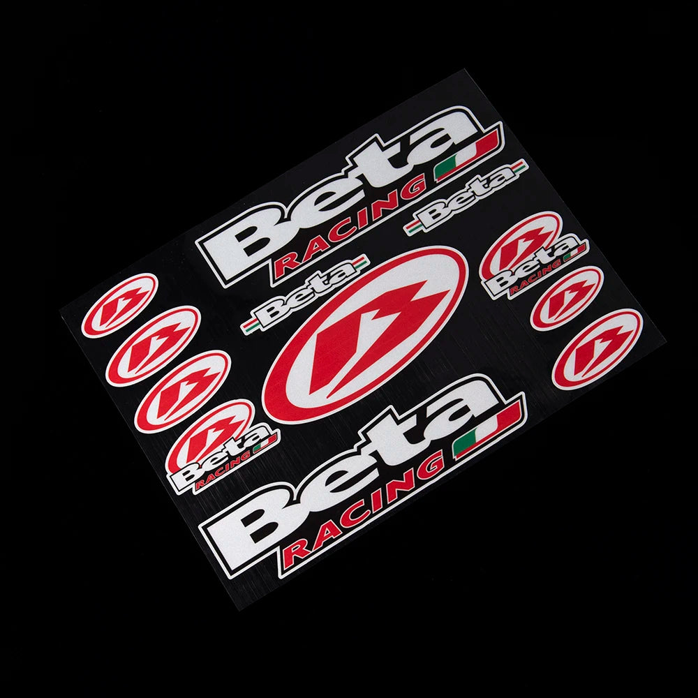 Beta Racing Reflective Motorcycle Sticker Decal Vinyl Graphics Kit – 12 Pieces – 30×22cm – Waterproof / Oil & Scratch Resistant – 2-Year No-Fade – Car / Bike / Helmet – $16