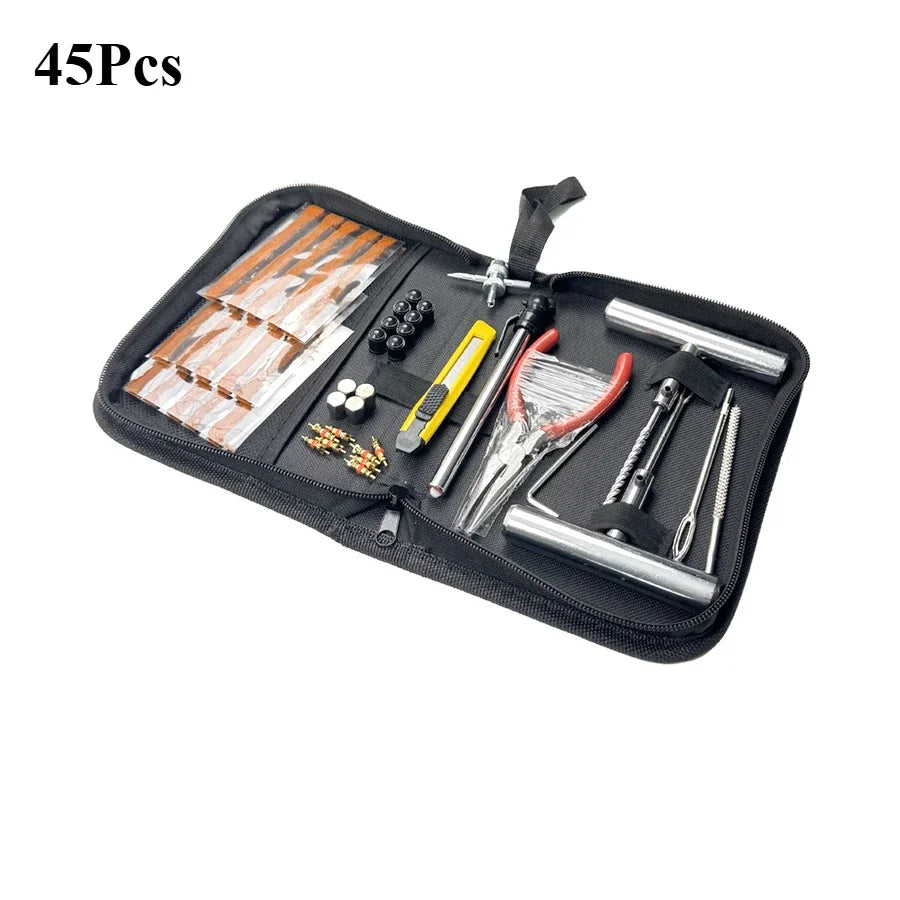 Tubeless Tire Puncture Plug Repair Kit – 33pcs or 45pcs with Storage Box – Car Motorcycle Bike Truck SUV – $18–20