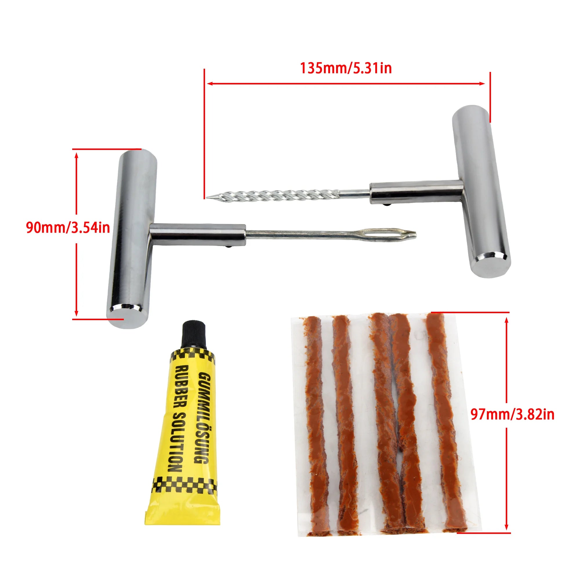 Tubeless Motorcycle Tire Repair Tool Kit – Set A ($44) or Set B ($24) – Auto Bike Moto