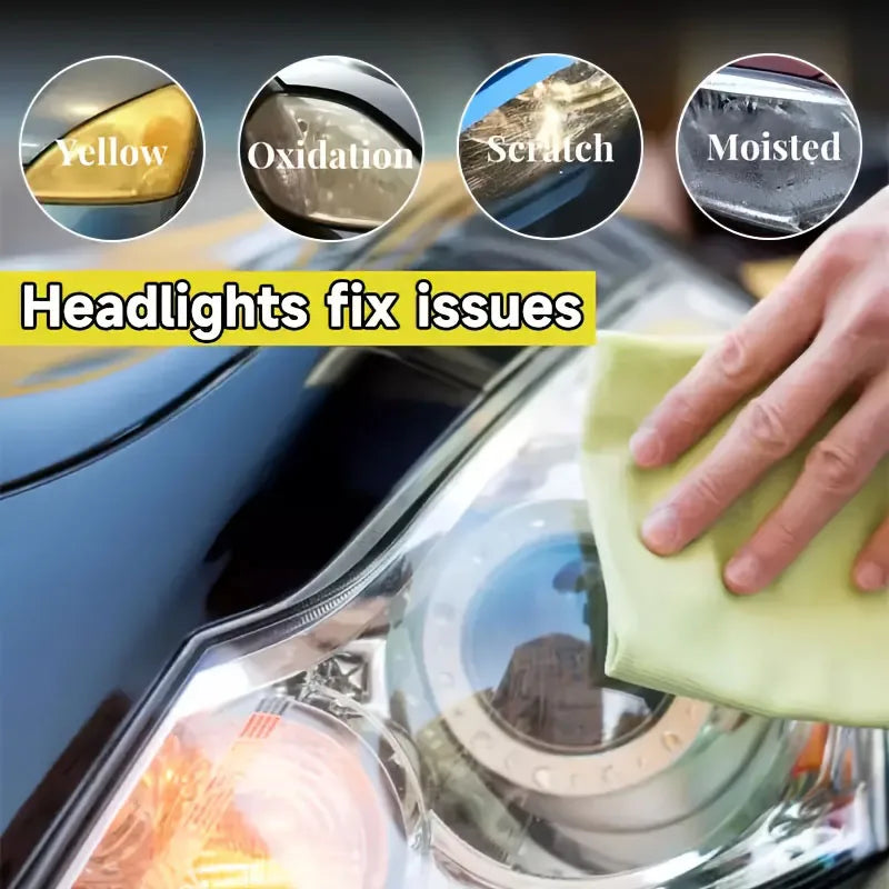 Car & Motorcycle Headlight Restoration Polish Paste – Removes Yellowing Oxidation Scratches – Restores Clarity & Night Visibility – 50g / 100g / 200g / 300g – $25