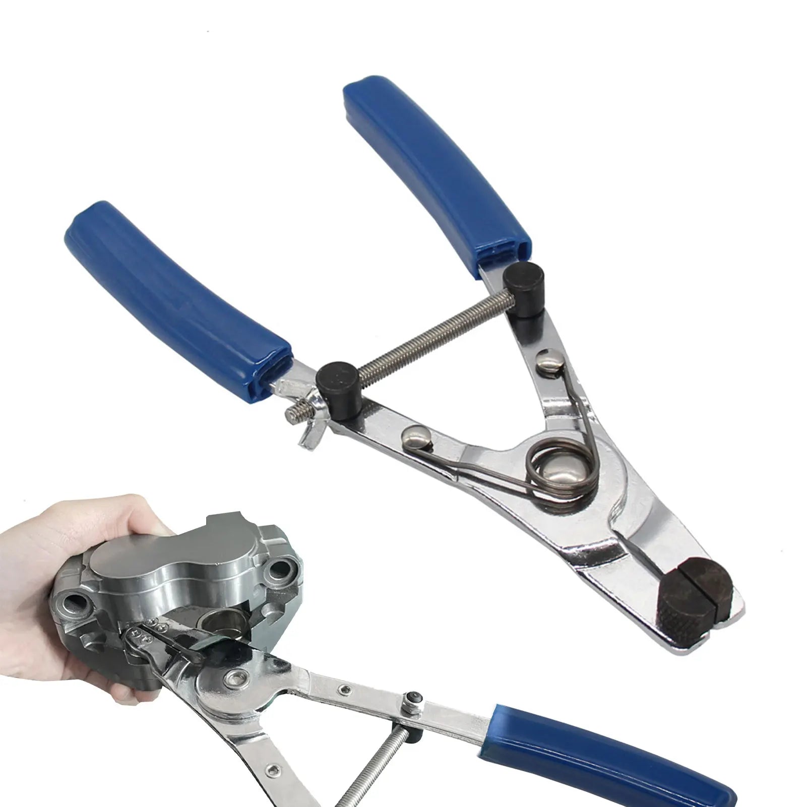 Adjustable Motorcycle Brake Caliper Piston Reset Pliers – Brake Pad Tools – Labor-Saving Disc Brake Pad Spread Tool Non-Slip Handle for Scooter ATV – Blue – $29