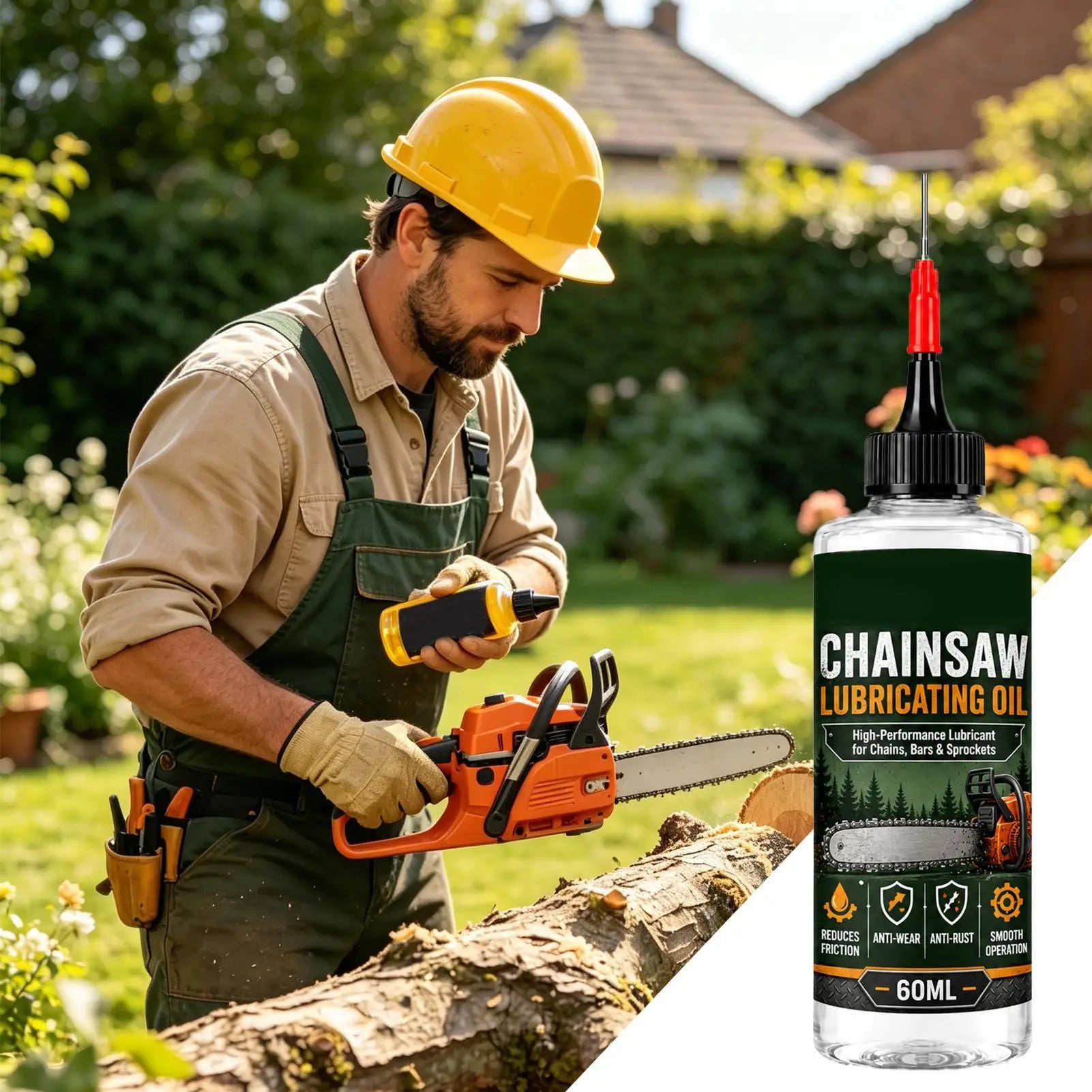Chain Saw Oil Lubricant 60ml – Long-Lasting Anti-Rust Grease Chain Lube for Bicycle Trimmer Motorcycle Garage Lawn – $17
