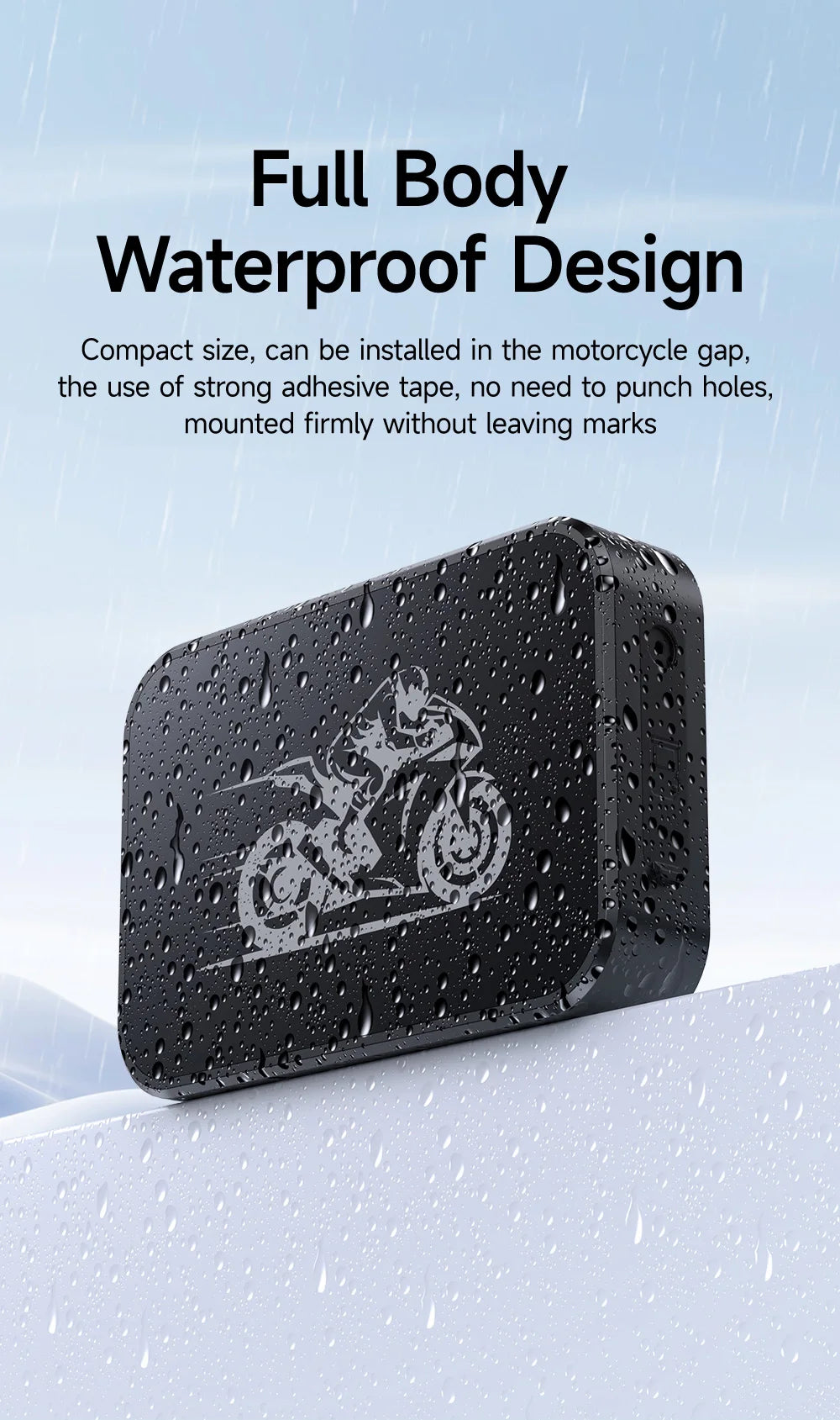 JIUYIN Dual Lens Motorcycle Dash Cam 720P/1080P Front & Rear Waterproof WiFi Night Vision Loop Recording Motorcycle Camera DVR Black Box G-Sensor