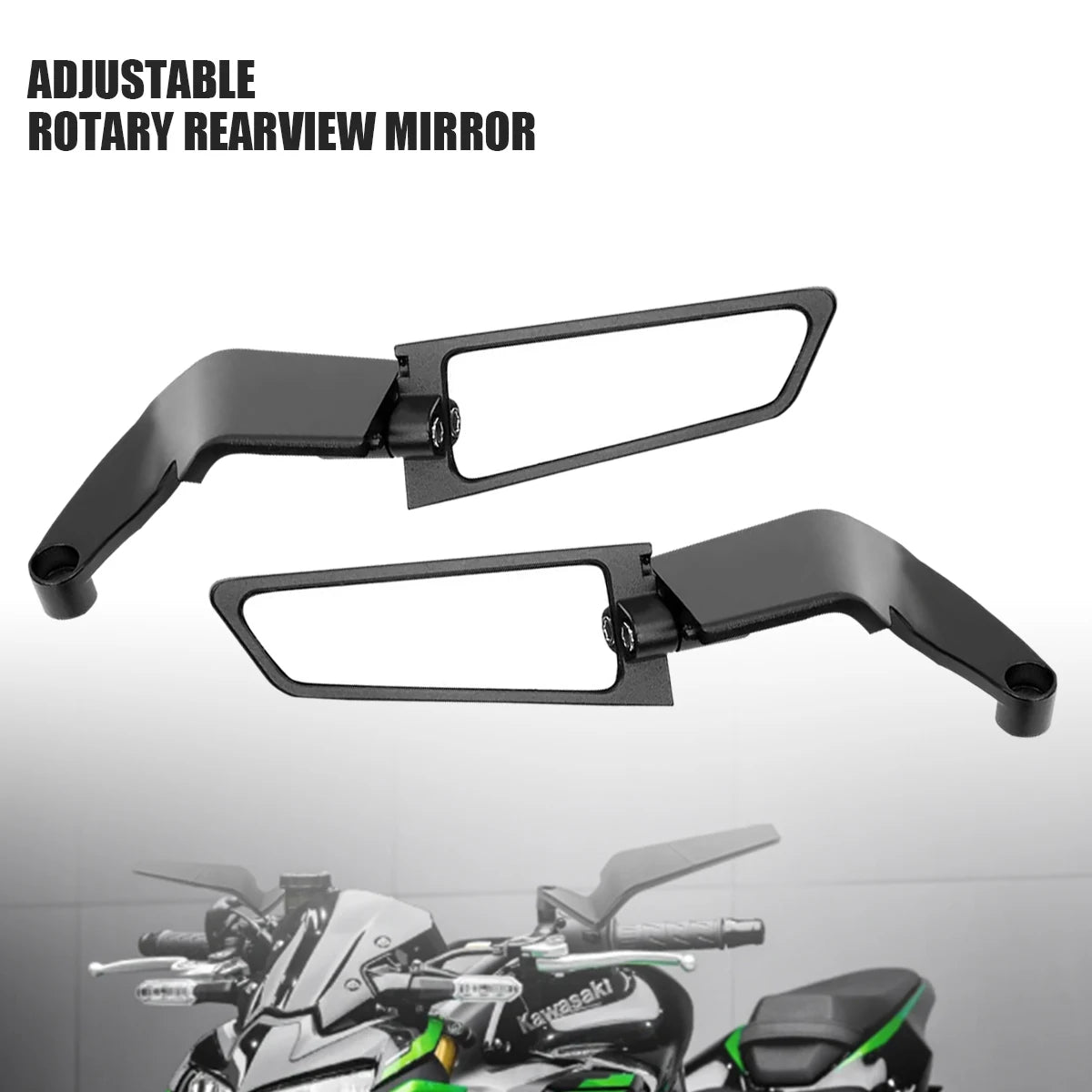SOYAVISION Stealth Winglet Rotatable Motorcycle Mirror CNC Aluminium Adjustable Rearview Motorcycle Mirror for Yamaha MT-03 MT-07 MT-09 R1 R3 R7 XMAX KTM BMW