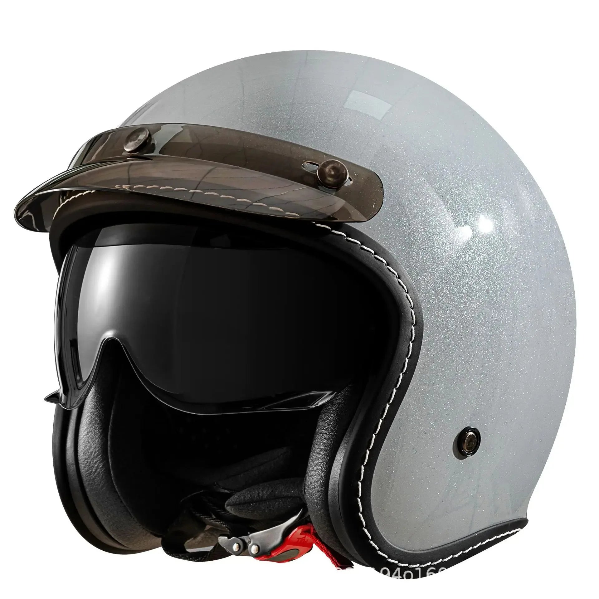 Open Face Helmets – Vintage 3/4 Motorcycle Helmet, Retro Half Face Design with Removable Lining