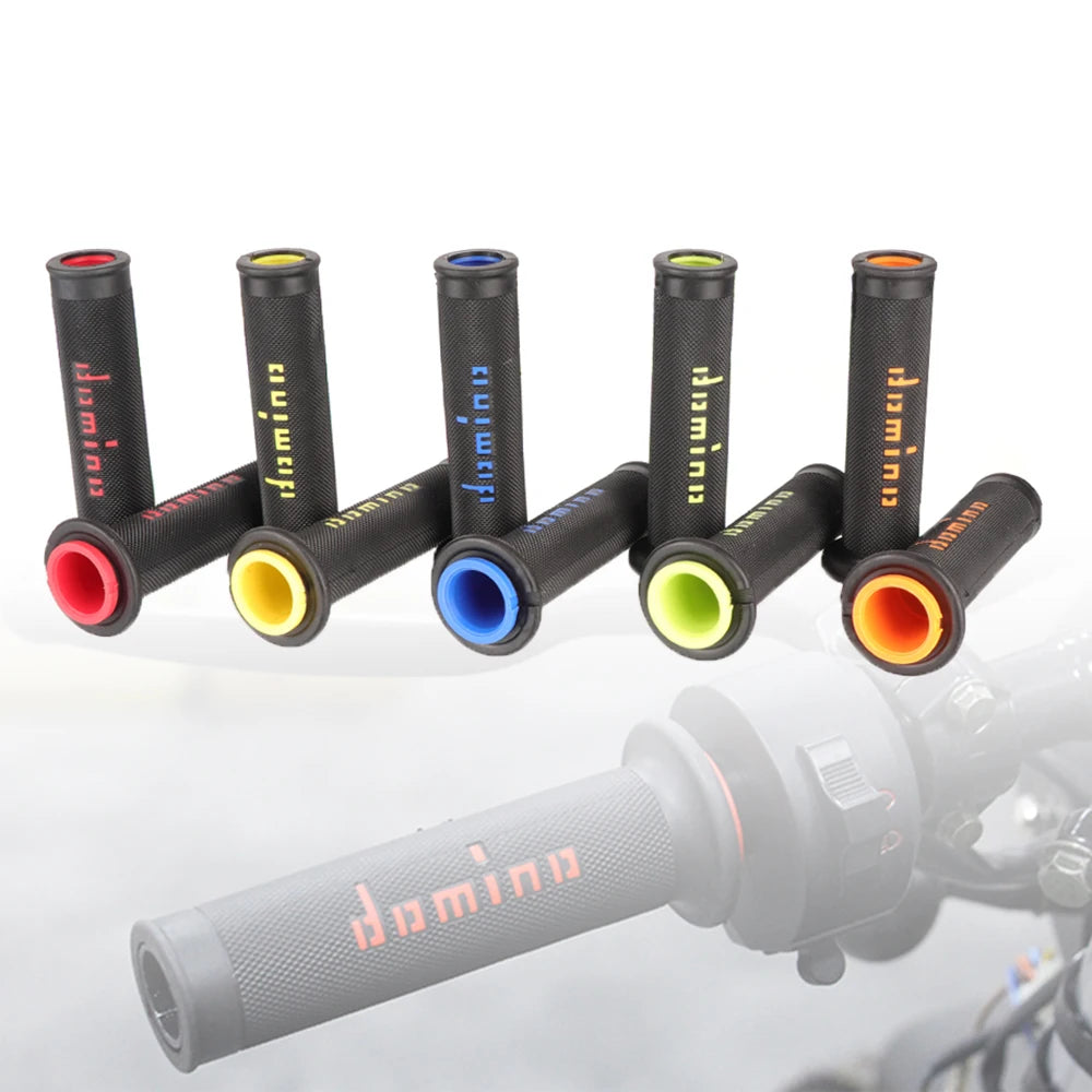 Universal Motorcycle Handlebar Grips 7/8" Left 22mm Right 24mm Non-Slip Silicone Gel Rubber Brake Grips for ATV Dirt Pit Bike Racing Motocross – 9 Colors (1 Pair)