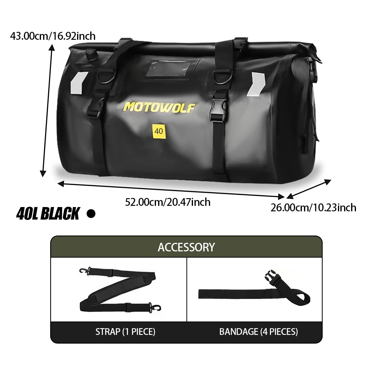 Motorcycle Backpack – Waterproof 20L/40L/66L Dry Travel Bag