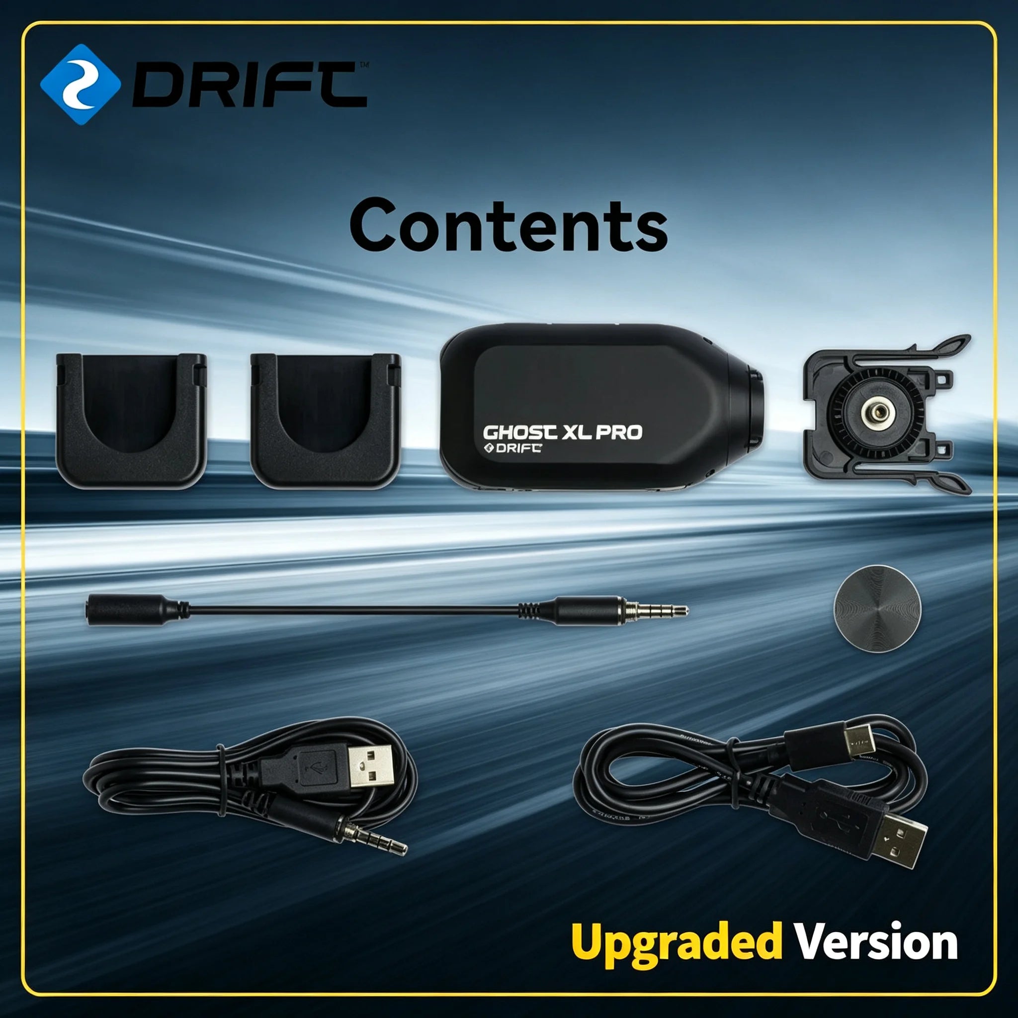 Drift XL PRO 4K WiFi IPX7 Waterproof Motorcycle Camera Helmet Cam 140° Wide Angle Live Stream Vlog Action Motorcycle Dash Cam DVR for Motorcycle Bicycle Bike Outdoor