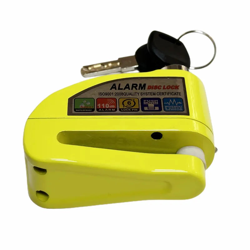 Falante Motorcycle Alarm Lock Safety Anti-Theft Disc Brake Aluminum Alloy Motorbike Bicycle Accessories – Model 8302 – 21x14x4cm – 18 Color Styles