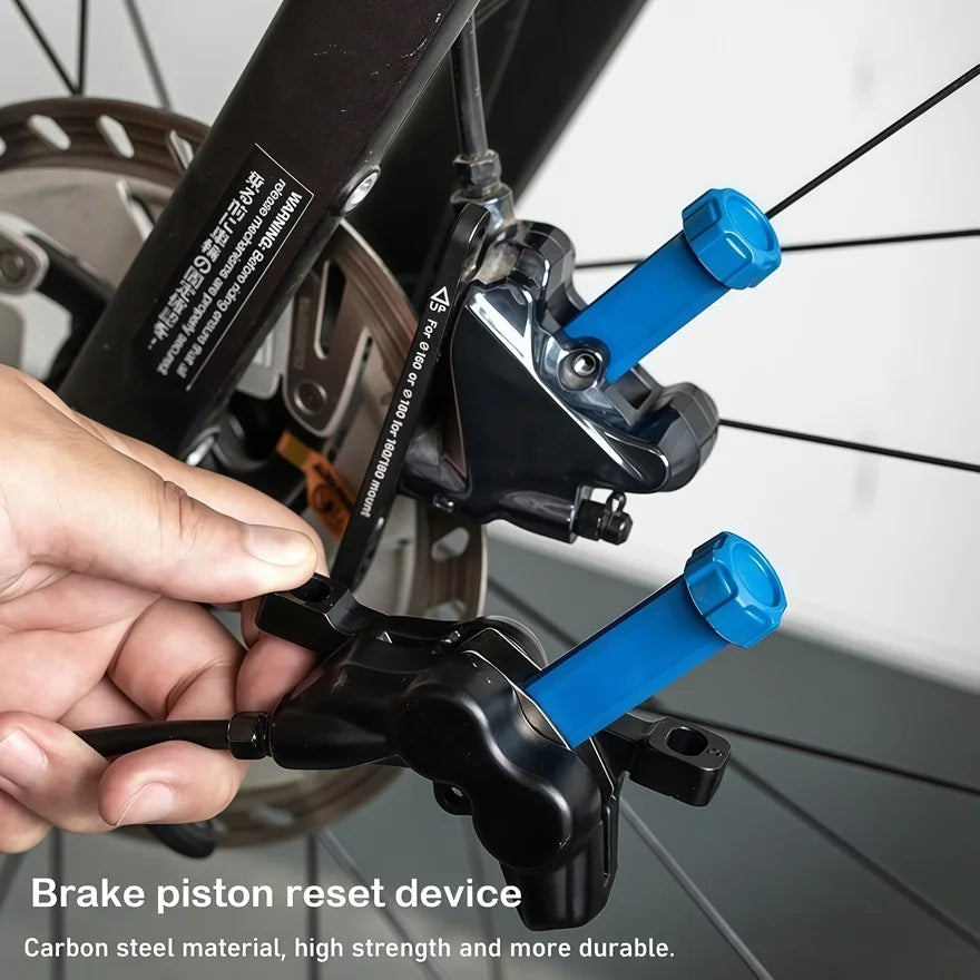 2-in-1 Brake Pad 360° Rotatable Spreader Tool – Brake Caliper Tools – Disc Caliper Piston Reset for Bicycle & Vehicle PA6 Carbon Steel – 1 / 2 / 4 Pcs – from $7