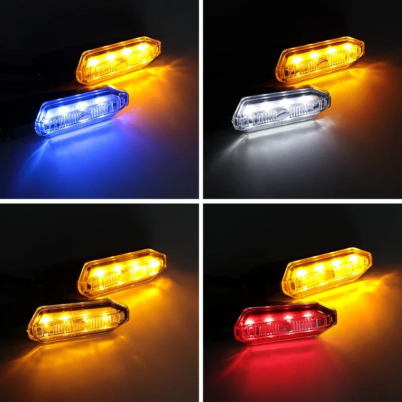 LED Turn Signal Bulbs – 12V Dual Color DRL Amber Flowing Motorcycle Light