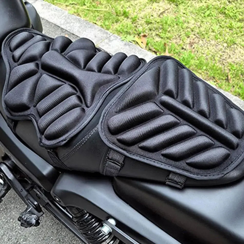 Motorcycle Seat Cushion – 3D Gel Pad Breathable Shock-Absorbing Cover