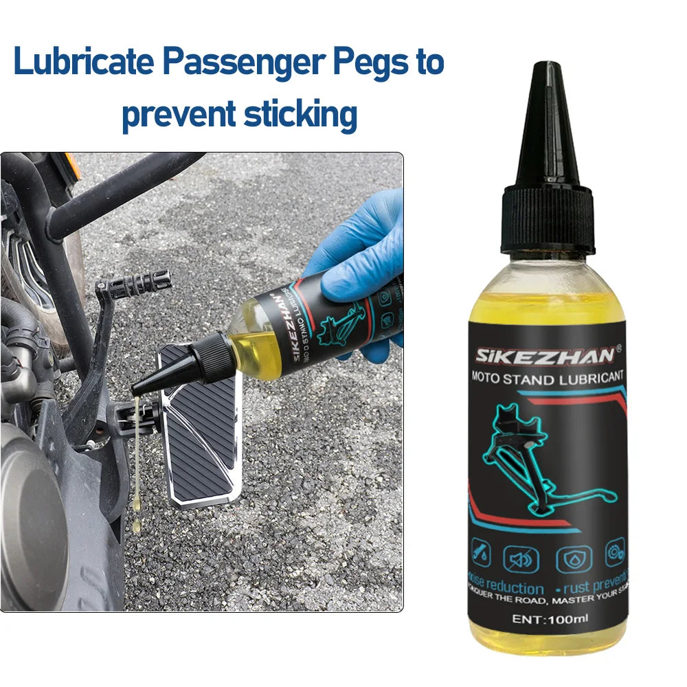 SIKEZHAN Motorcycle Chain & Stand Lubricating Oil – Refined Mineral Oil – Anti-Rust Noise-Reducing Anti-Wear – Side Stand Center Stand Bicycle Chain – 100ml / 200ml – $20