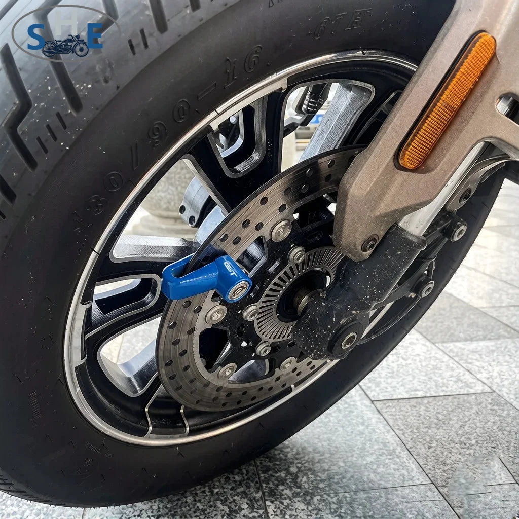 PTSHY For Suzuki GSX-S1000GT GSXS-GT GSX-S Motorcycle Disc Lock Safety Theft-Protect Cap Anti-Theft Lock – 5mm Lock Rod – Alloy – No Logo – GT Logo – Black Blue Red