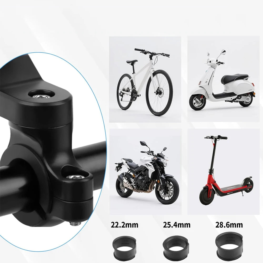 QUAD LOCK Anti-Vibration Motorcycle Phone Mount – Universal Shock-Absorbing Handlebar Holder for Bikes & Scooters