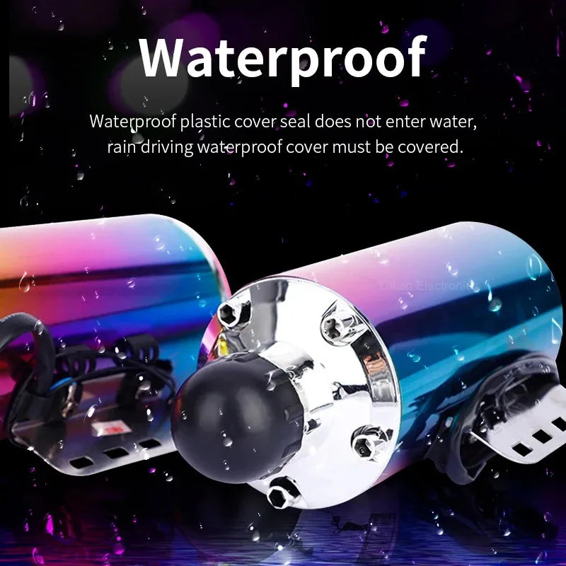 Motorcycle Speakers – Electric Exhaust Pipe Audio System, IP66 Waterproof