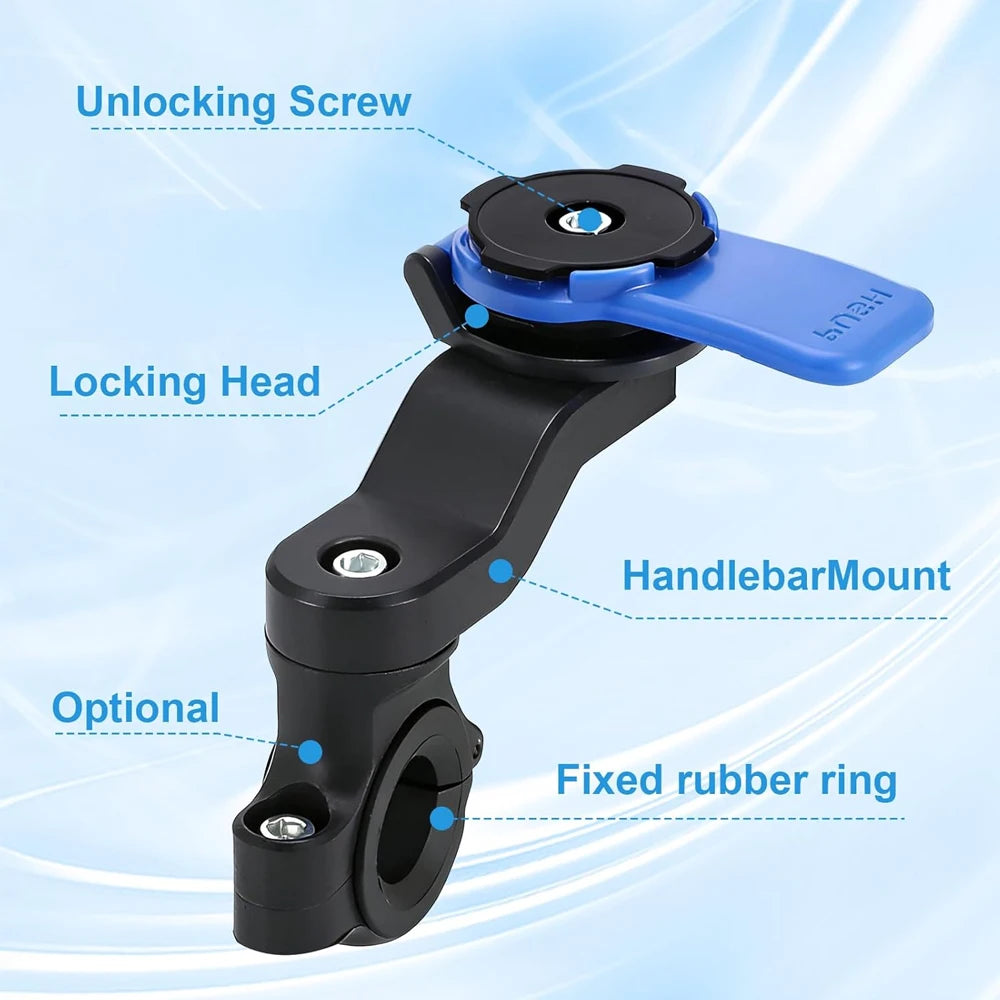 QUAD LOCK Anti-Vibration Motorcycle Phone Mount – Universal Shock-Absorbing Handlebar Holder for Bikes & Scooters