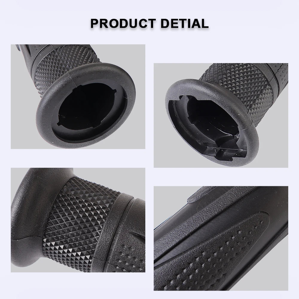 Triumph Motorcycle Handlebar Grips 25mm High Quality Rubber Striped Non-Slip Shockproof Handle Bar Grip Cover for Street Triple 765 Speed Triple Tiger 900 1200 Rocket 3 Scrambler 1200 Daytona Trident 660 – Black (1 Pair)